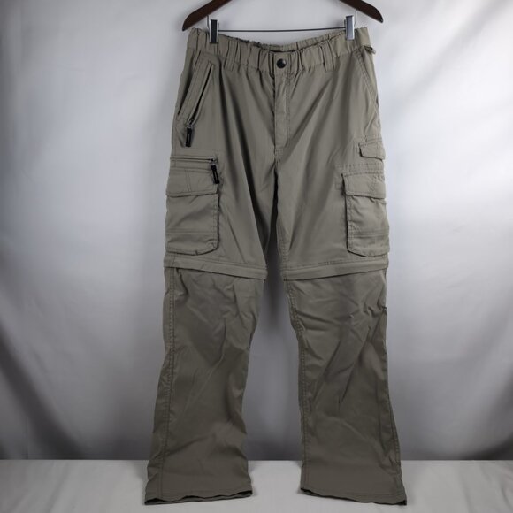 BC Clothing Men's Beige Utility Convertible Hiking Pants Cargo Pocket, Small 32" - Picture 1 of 9